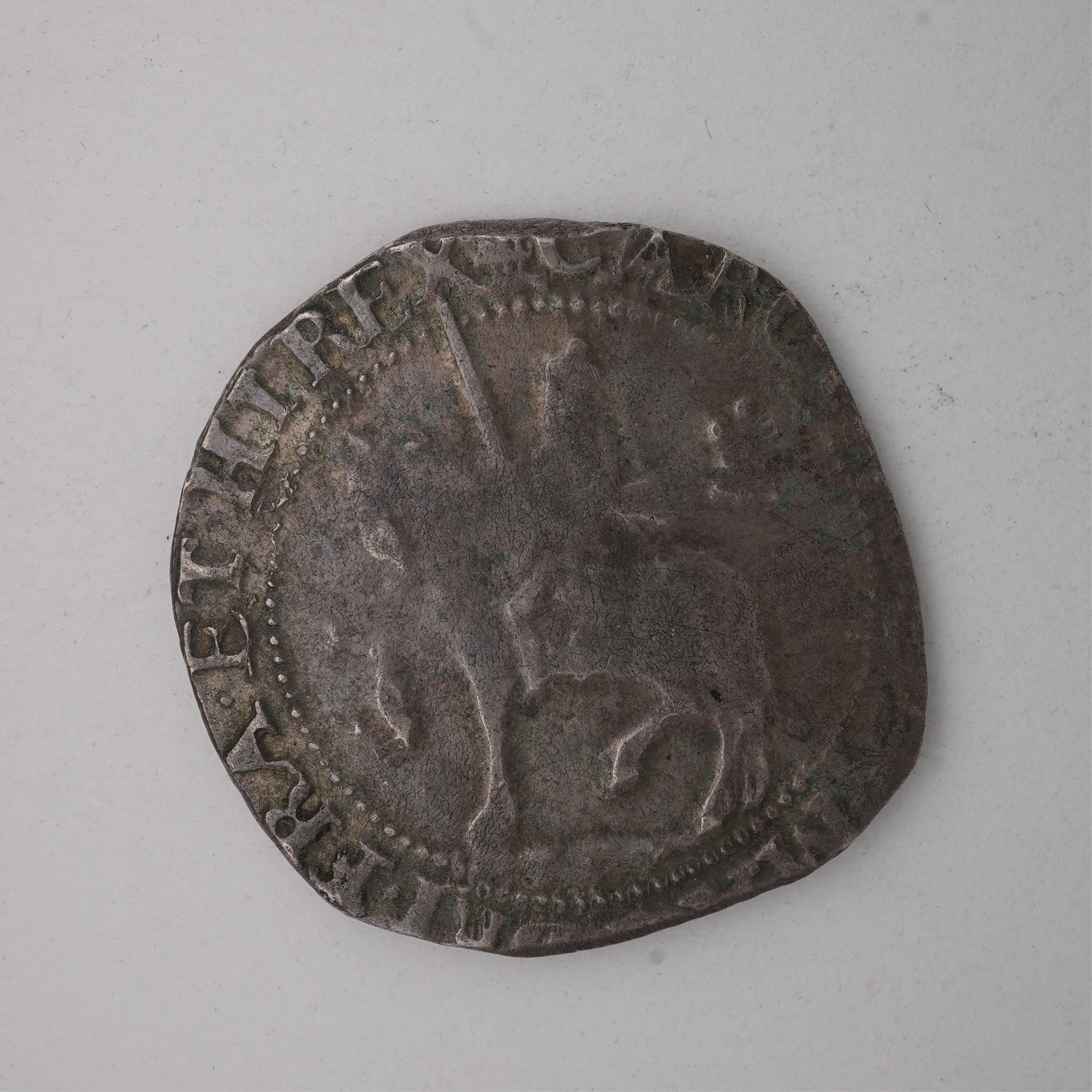 British hammered coins, Charles I, silver halfcrown, Oxford, 1643, losses to flan otherwise fine, ex. Coincraft